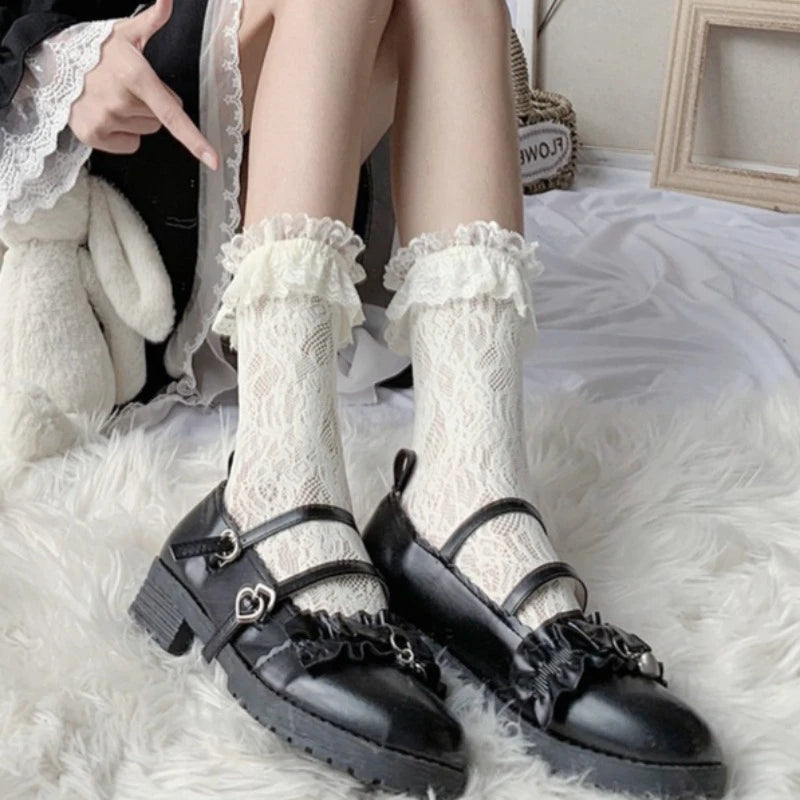 Chaussettes Lolita Femme en Dentelle – Style Japonais