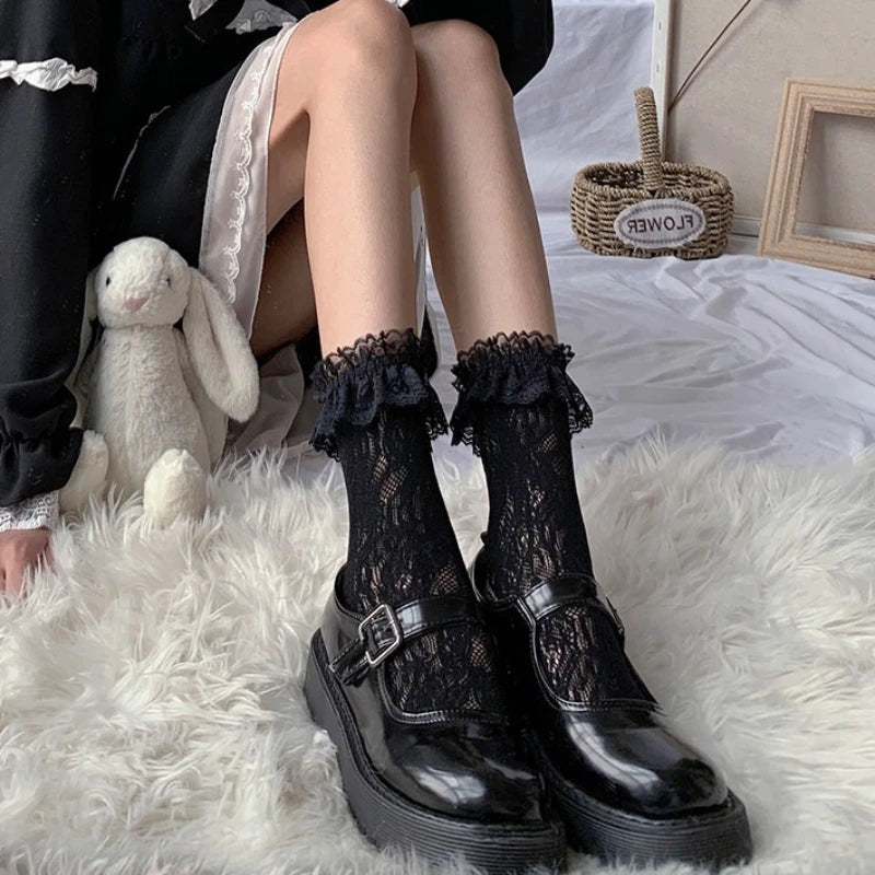 Chaussettes Lolita Femme en Dentelle – Style Japonais