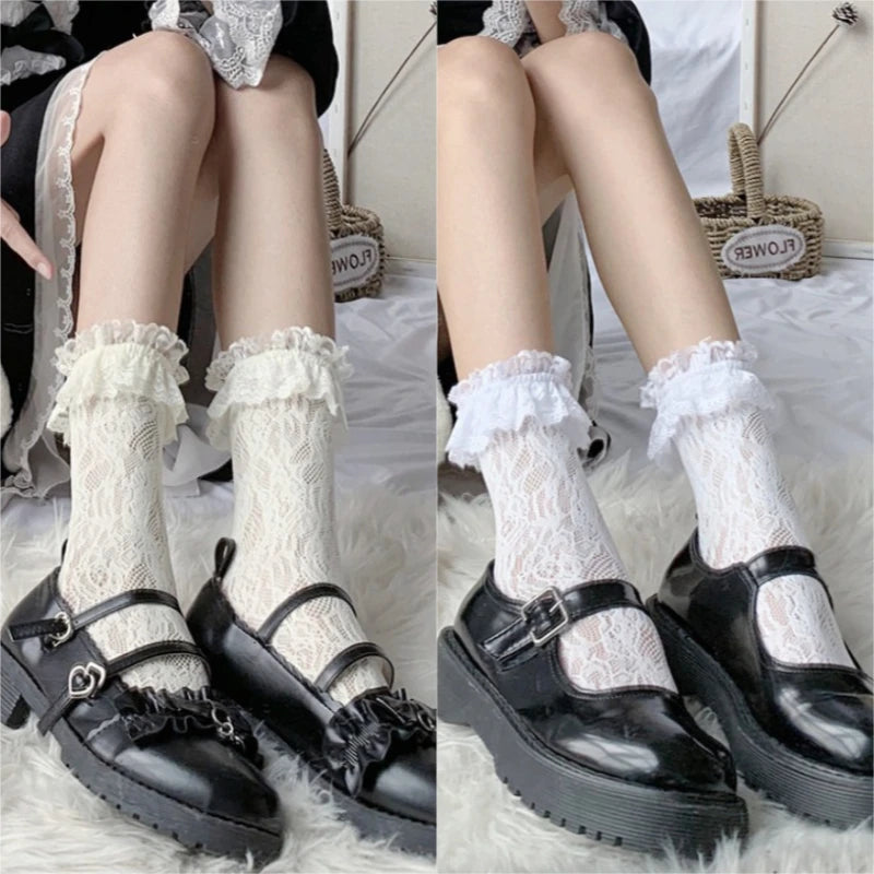 Chaussettes Lolita Femme en Dentelle – Style Japonais